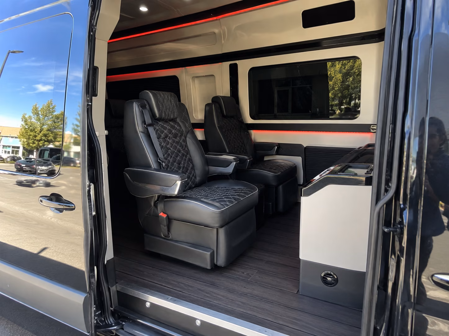 pompano beach 12 passenger sprinter van interior
